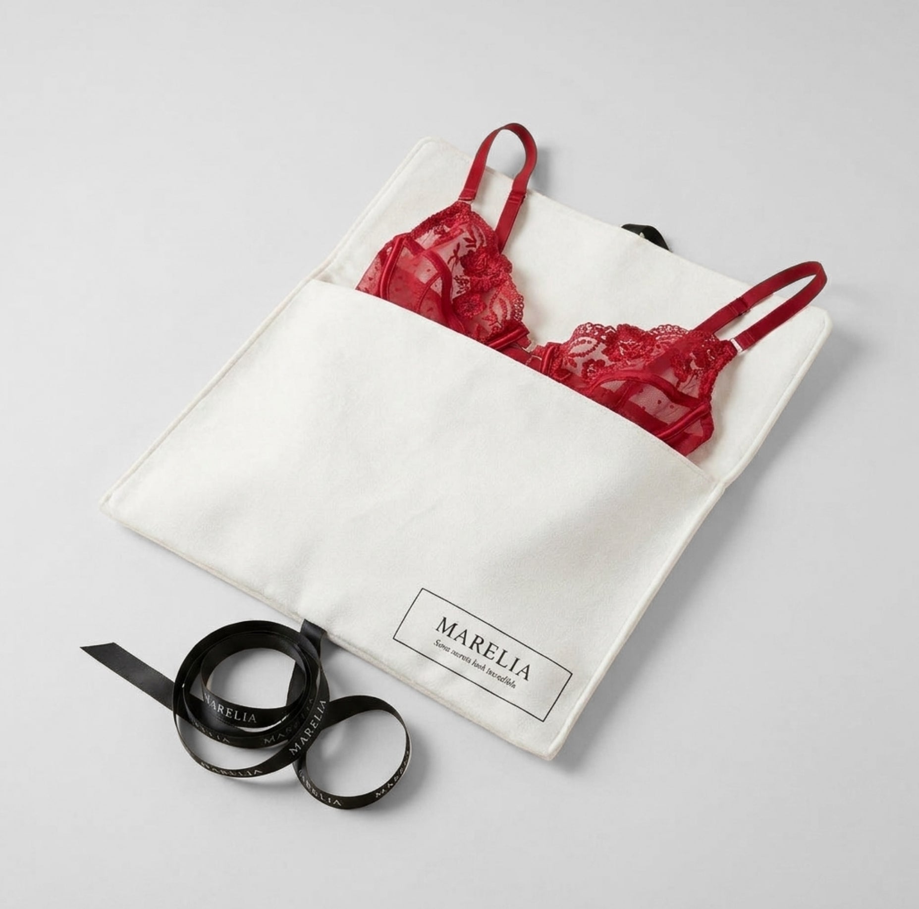 White Marelia Velvet Gift Bag - MARELIA