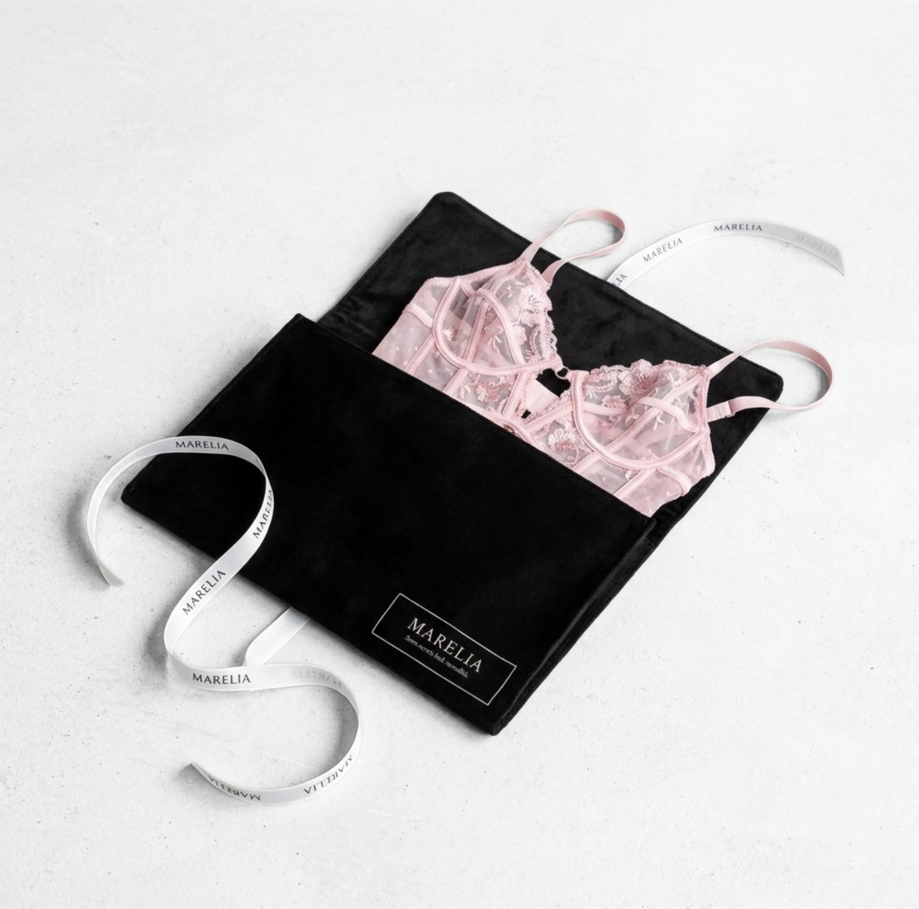 Black Marelia Velvet Gift Bag - MARELIA