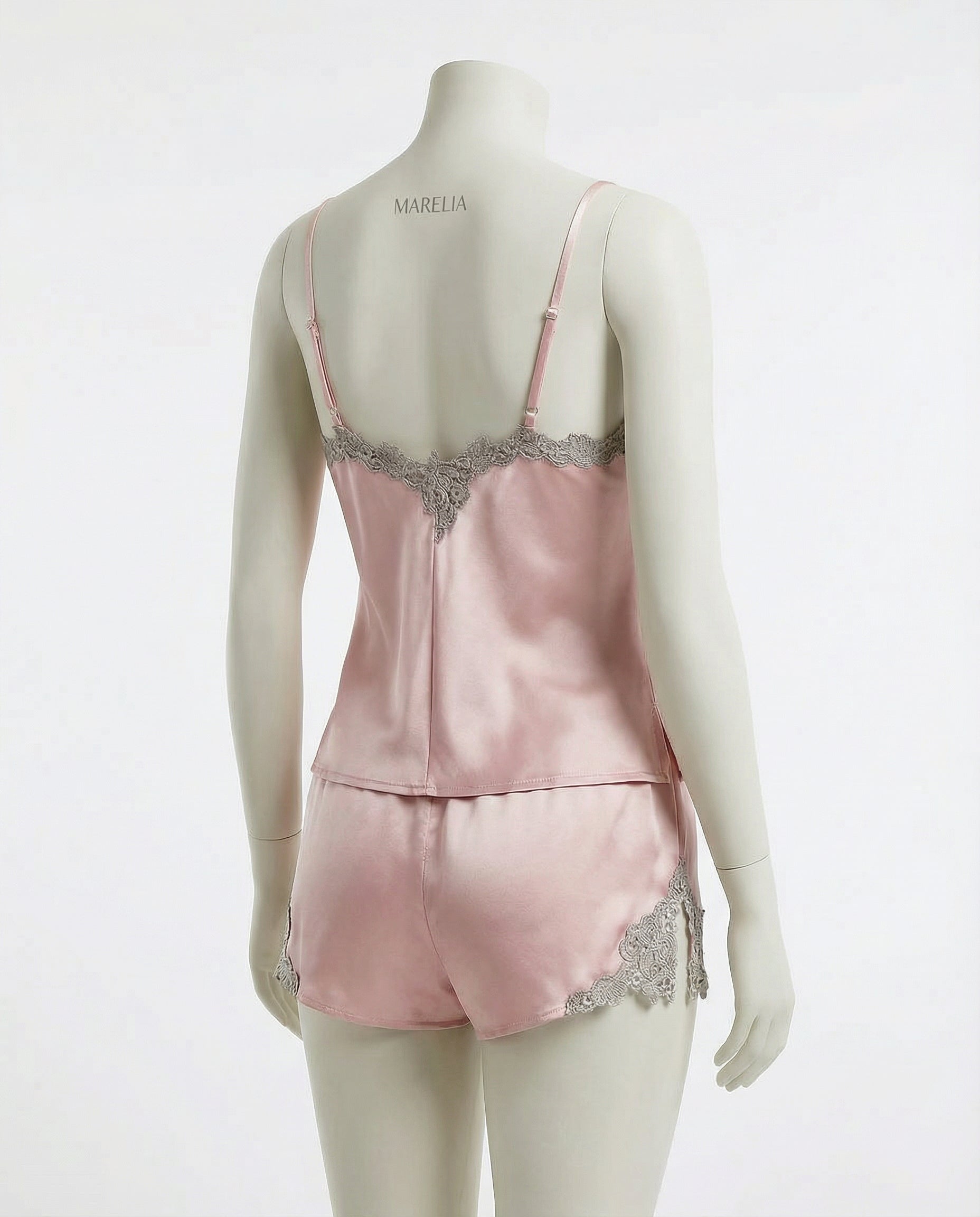 Marelia - Lace Trim Camisole And Shorts Set