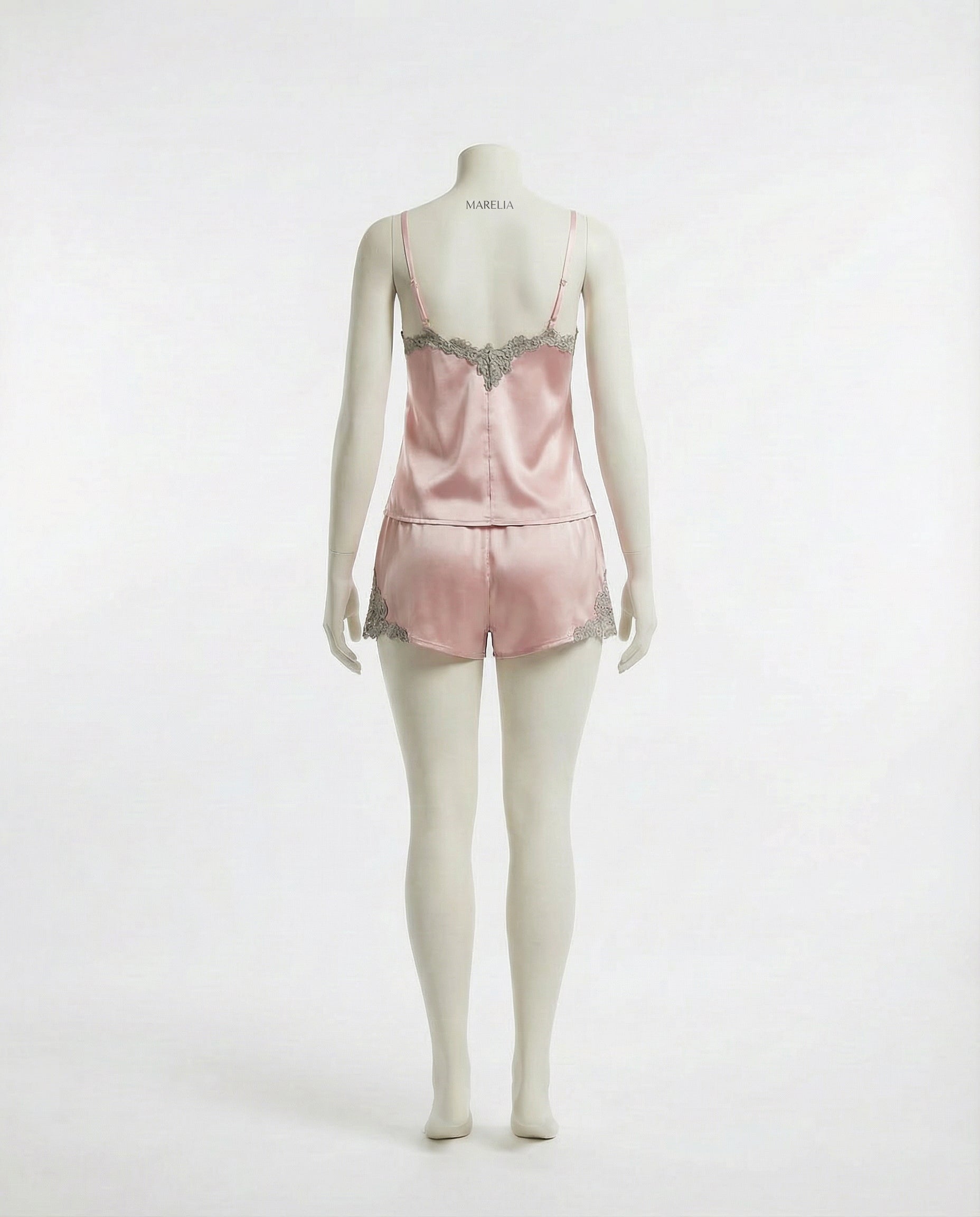 Marelia - Lace Trim Camisole And Shorts Set