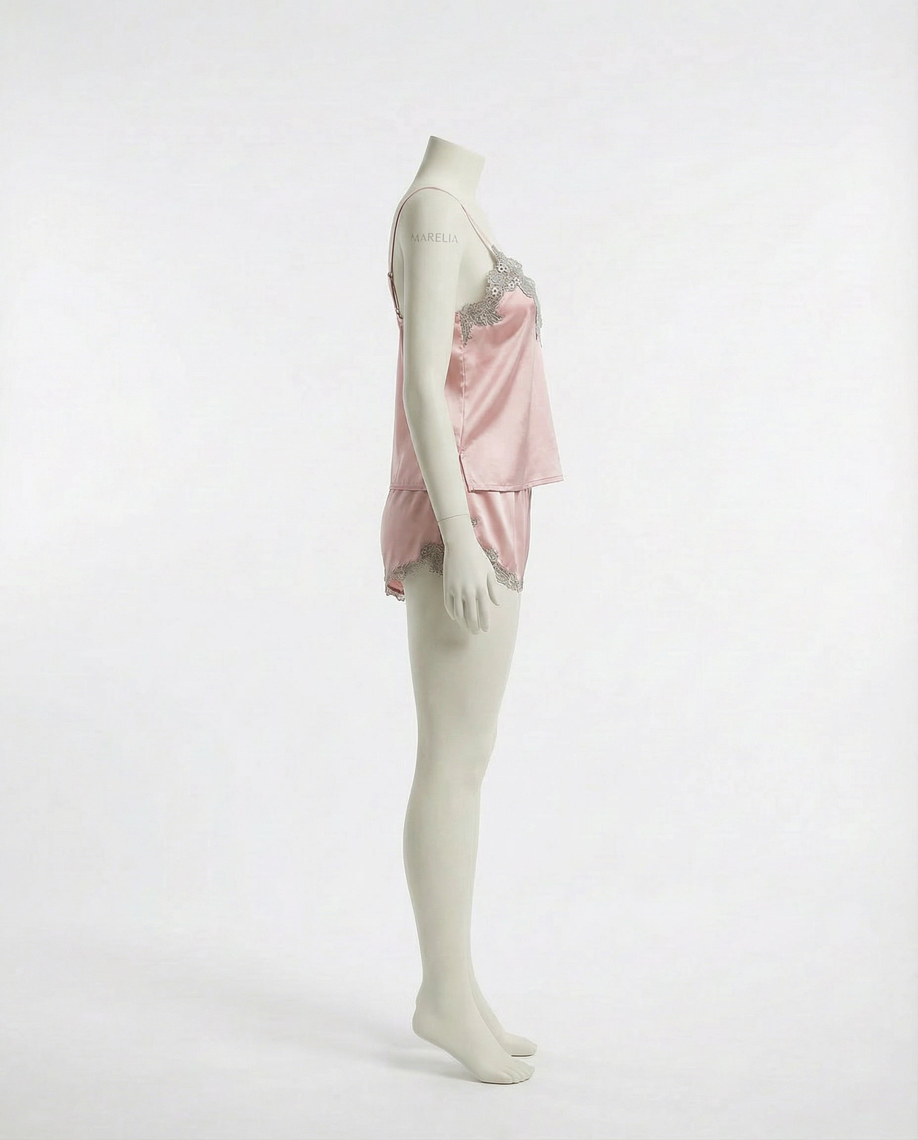 Marelia - Lace Trim Camisole And Shorts Set