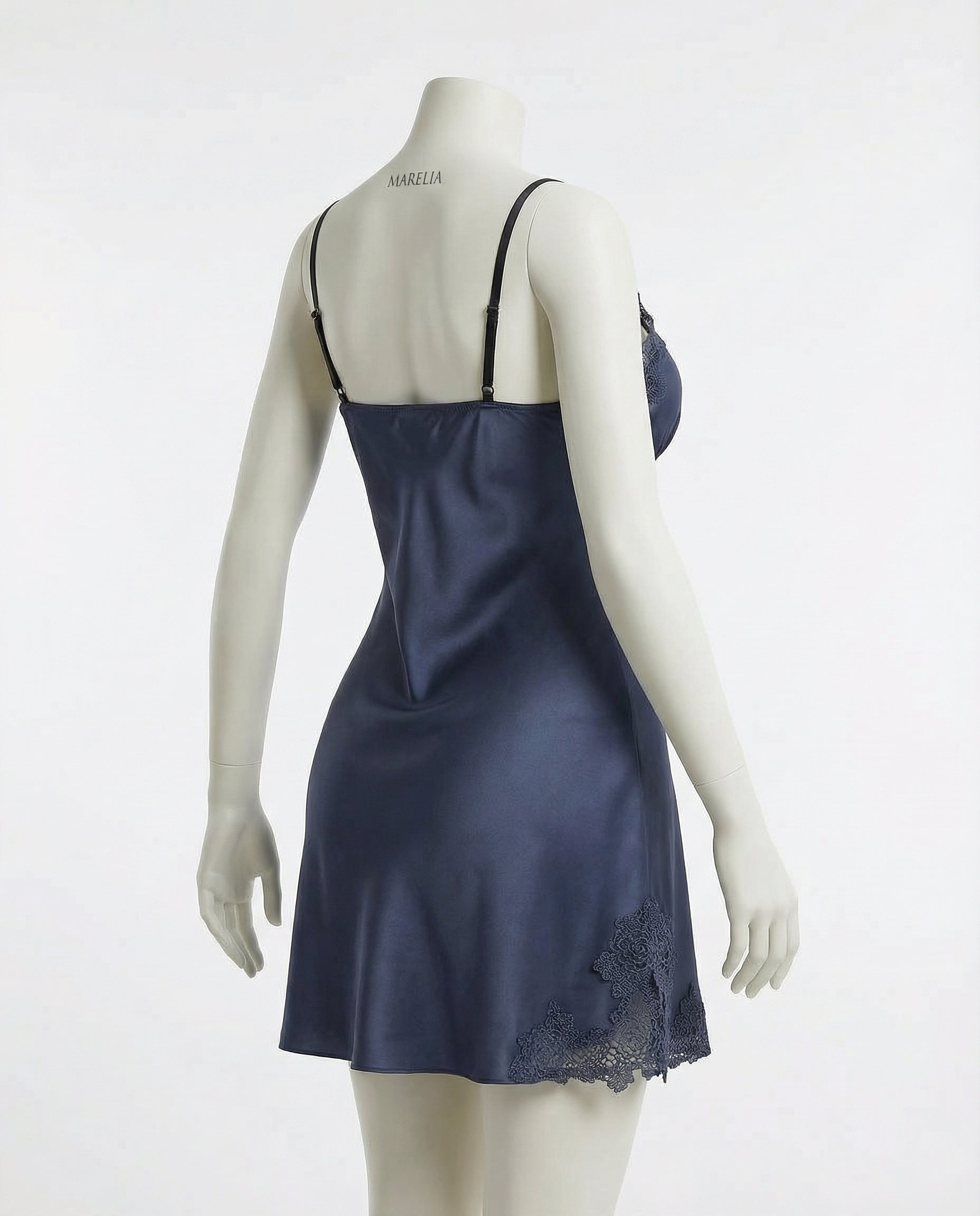 Marelia - Lace Trim Chemise With Built-In Cups