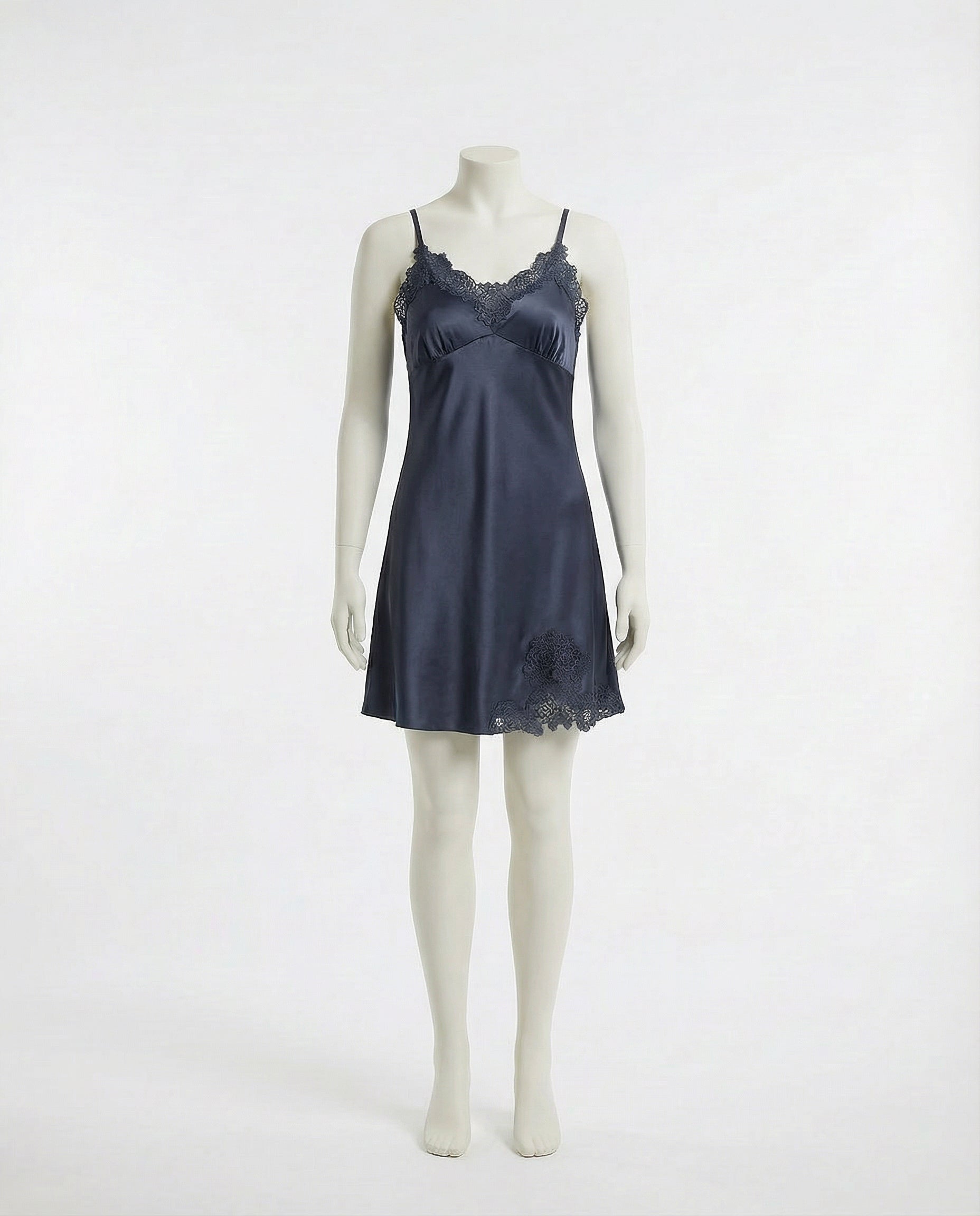 Marelia - Lace Trim Chemise With Built-In Cups