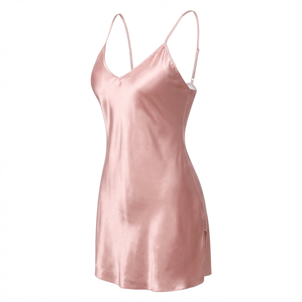 Marelia - V-Neck Slip Chemise With Adjustable Straps