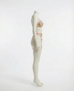 Pink Floral Embroidered Lingerie Set - Marelia