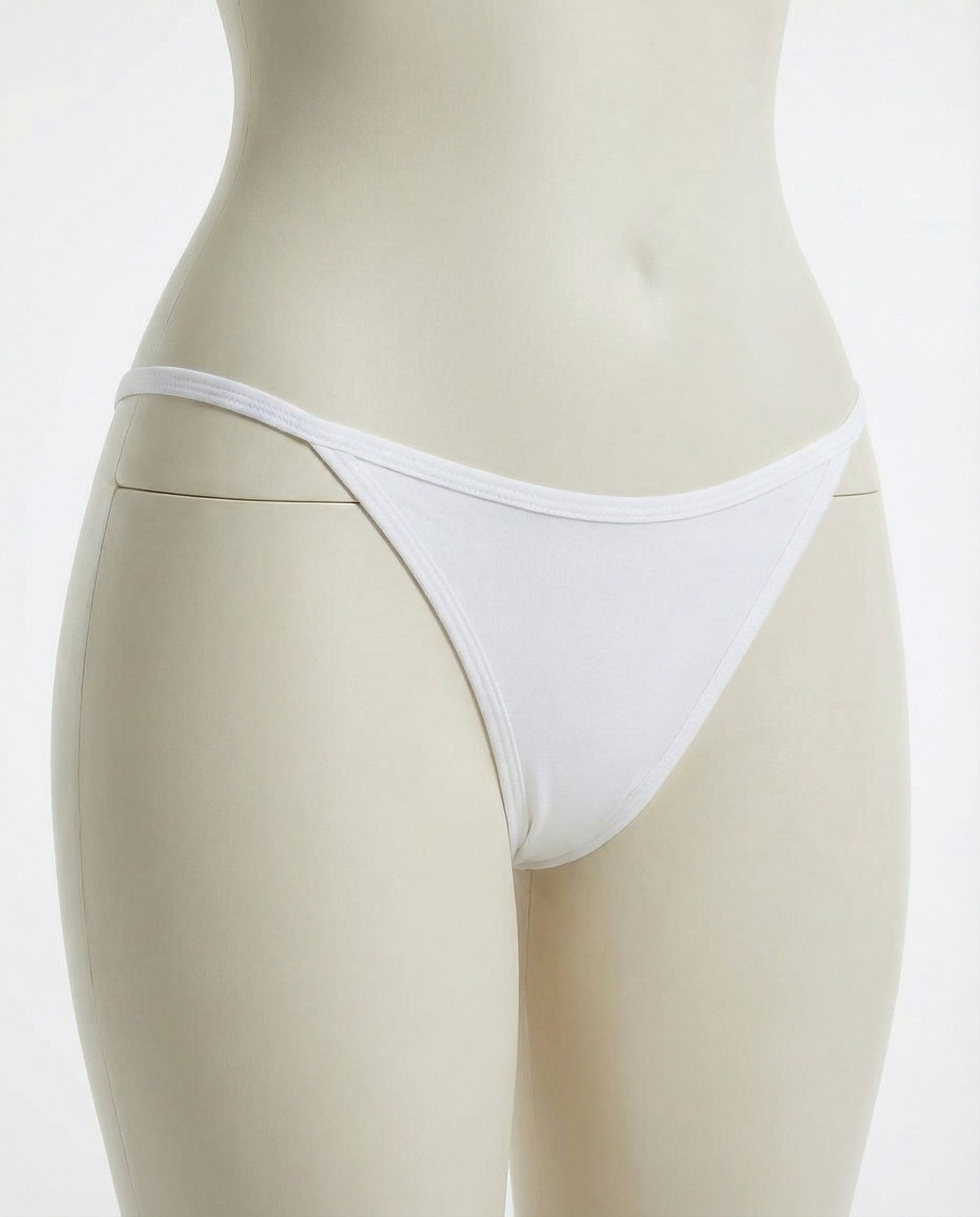 White Lace Applique Brazilian G-String - MARELIA