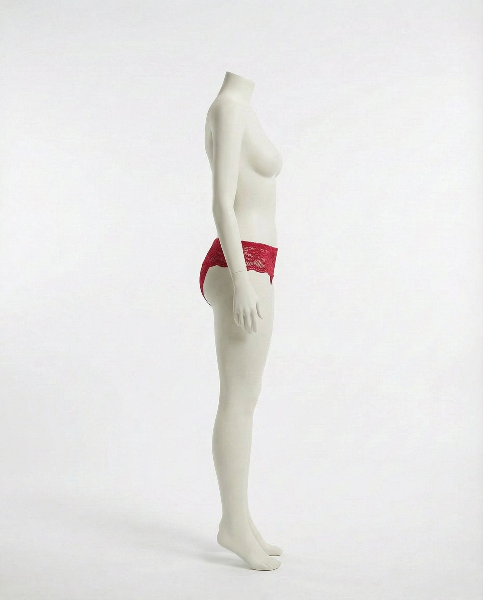 Burgundy Marelia - Lace Open Crotch Brief