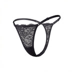 Black Lace Tie-Side G-String - Marelia