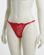 Red Lace Tie-Side G-String - Marelia