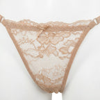 Brown Lace Tie-Side G-String - Marelia