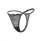 Grey Lace Tie-Side G-String - Marelia