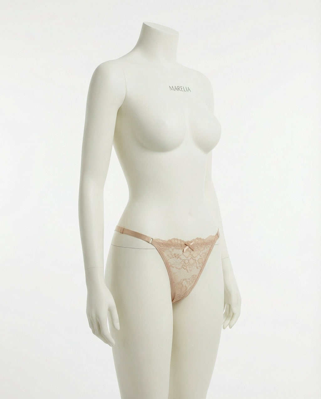 Brown Lace Tie-Side G-String - Marelia
