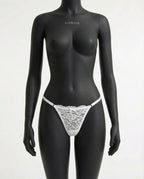 White Lace Tie-Side G-String - Marelia