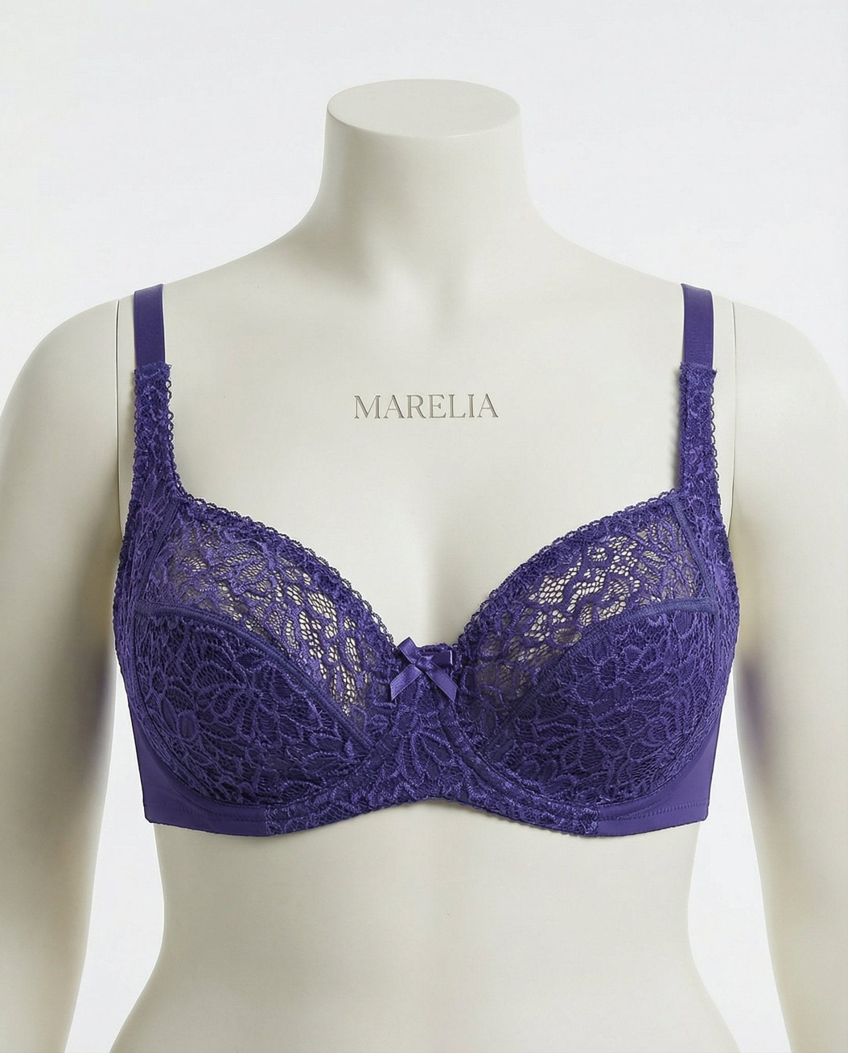 Plus Size Lace Underwire Bra - Marelia