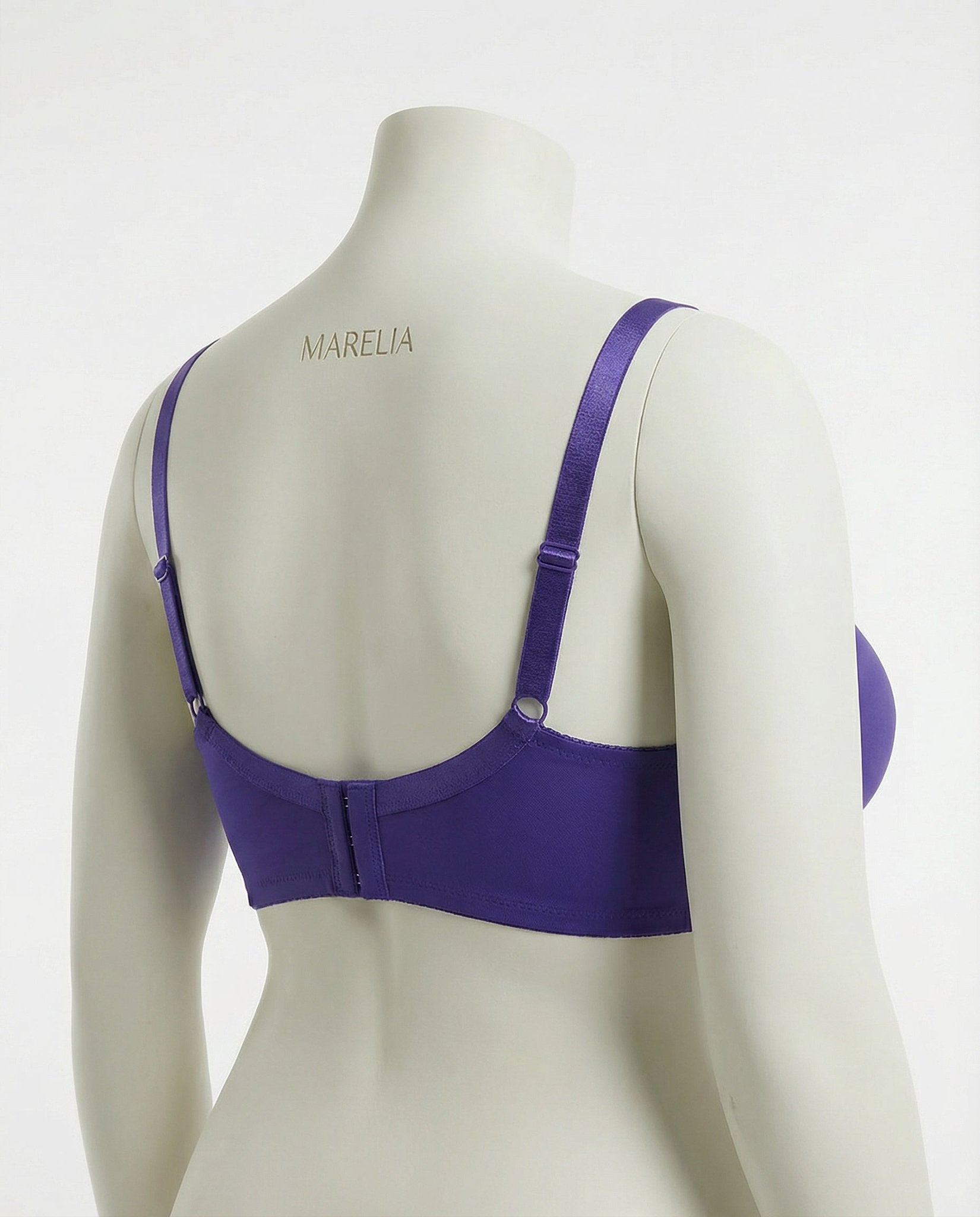 Purple Plus Size Lace Underwire Bra - Marelia
