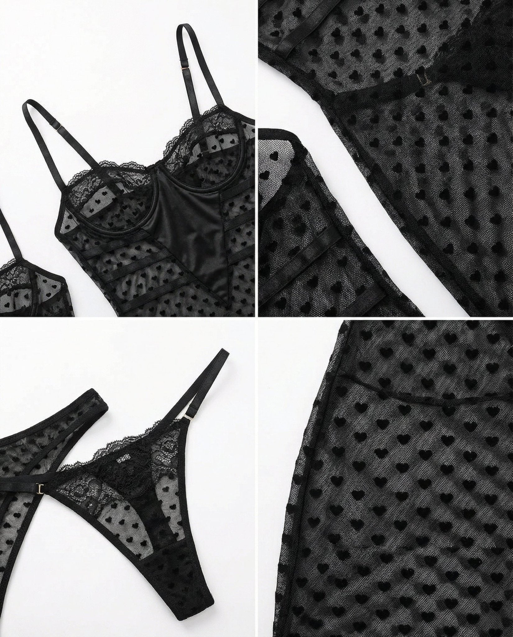 Sheer Mesh Underwire Maxi Dress With Thong - Marelia
