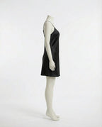 Black V-Neck Slip Chemise With Adjustable Straps - Marelia