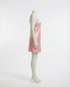 Pink V-Neck Slip Chemise With Adjustable Straps - Marelia
